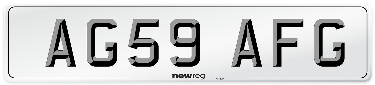 AG59 AFG Number Plate from New Reg